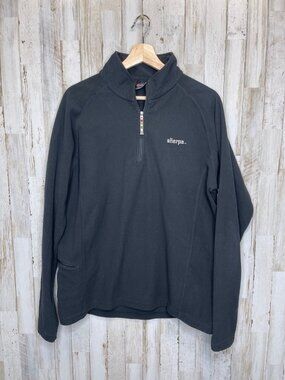 Sherpa xl black 1/4 zip pulloever sweater